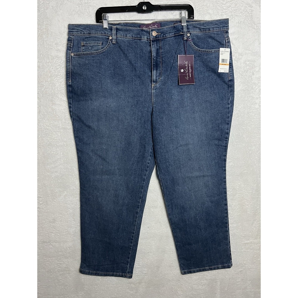 Gloria Vanderbilt Amanda Capri Jeans Women's 24W Short Blue Stretch Denim NWT